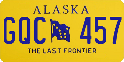 AK license plate GQC457