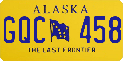 AK license plate GQC458