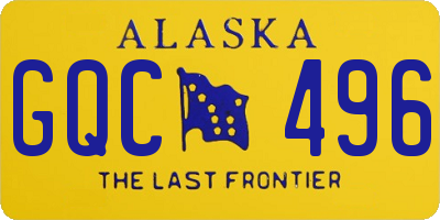 AK license plate GQC496