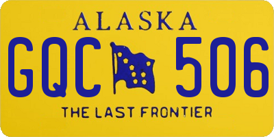 AK license plate GQC506