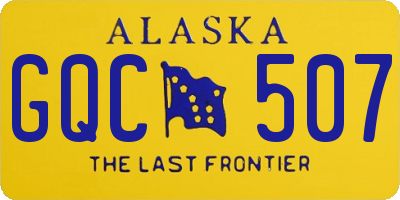 AK license plate GQC507