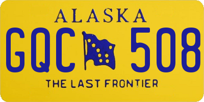 AK license plate GQC508