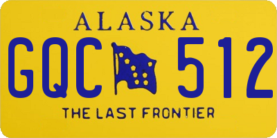AK license plate GQC512