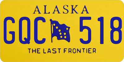 AK license plate GQC518