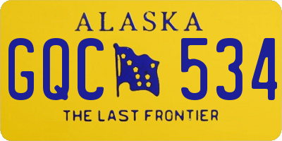 AK license plate GQC534