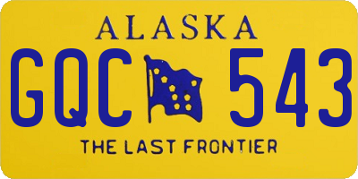 AK license plate GQC543