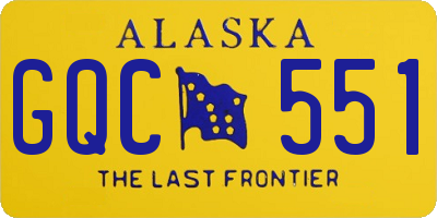 AK license plate GQC551
