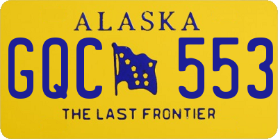 AK license plate GQC553