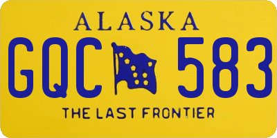 AK license plate GQC583