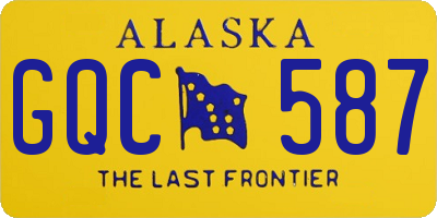 AK license plate GQC587