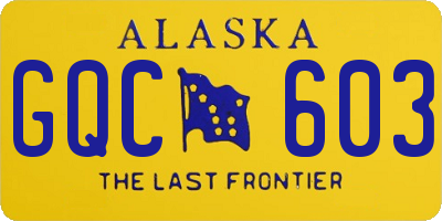 AK license plate GQC603