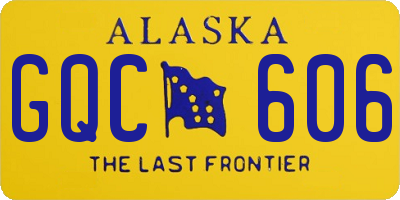 AK license plate GQC606