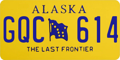 AK license plate GQC614