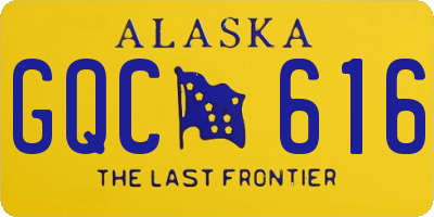 AK license plate GQC616