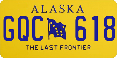 AK license plate GQC618
