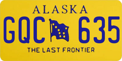 AK license plate GQC635