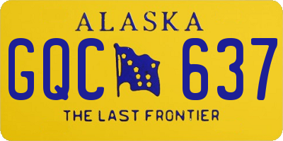 AK license plate GQC637