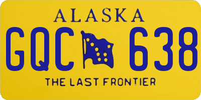 AK license plate GQC638