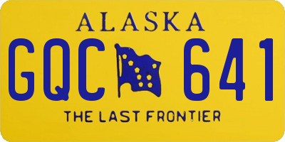 AK license plate GQC641
