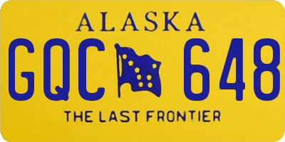 AK license plate GQC648