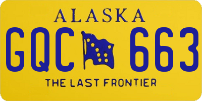 AK license plate GQC663