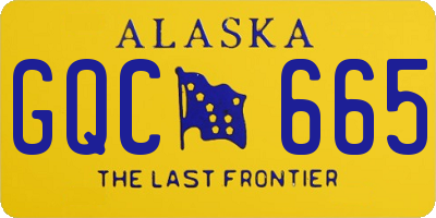 AK license plate GQC665