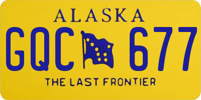 AK license plate GQC677