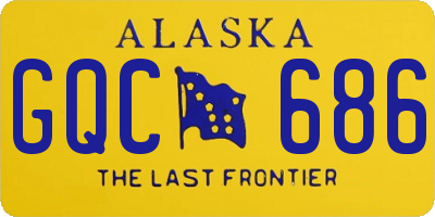 AK license plate GQC686