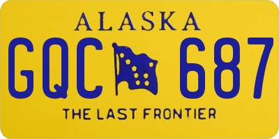 AK license plate GQC687