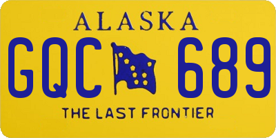 AK license plate GQC689