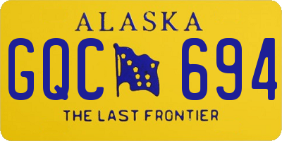 AK license plate GQC694