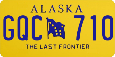 AK license plate GQC710