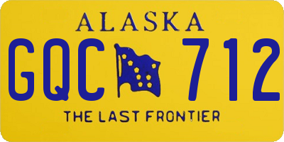 AK license plate GQC712