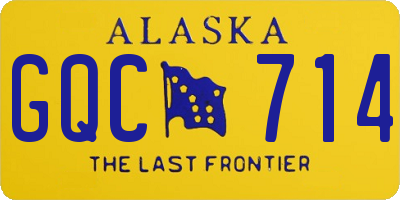 AK license plate GQC714