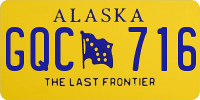 AK license plate GQC716