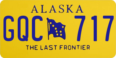 AK license plate GQC717