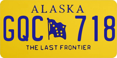 AK license plate GQC718