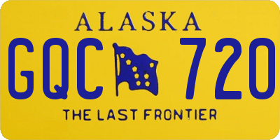 AK license plate GQC720