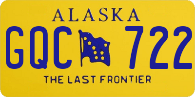 AK license plate GQC722