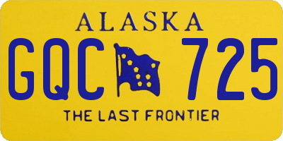 AK license plate GQC725