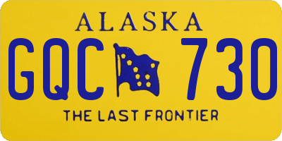AK license plate GQC730