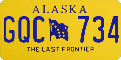 AK license plate GQC734