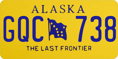 AK license plate GQC738