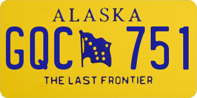 AK license plate GQC751