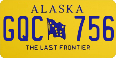 AK license plate GQC756