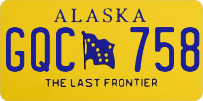 AK license plate GQC758