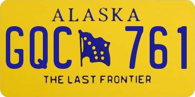 AK license plate GQC761
