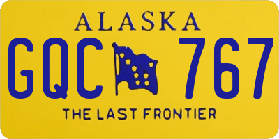 AK license plate GQC767
