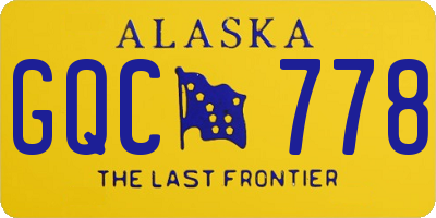 AK license plate GQC778