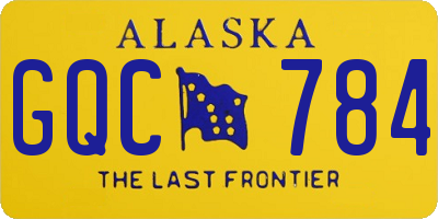 AK license plate GQC784